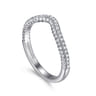 14K White Gold Diamond Matching Wedding Band - 0.43 ct