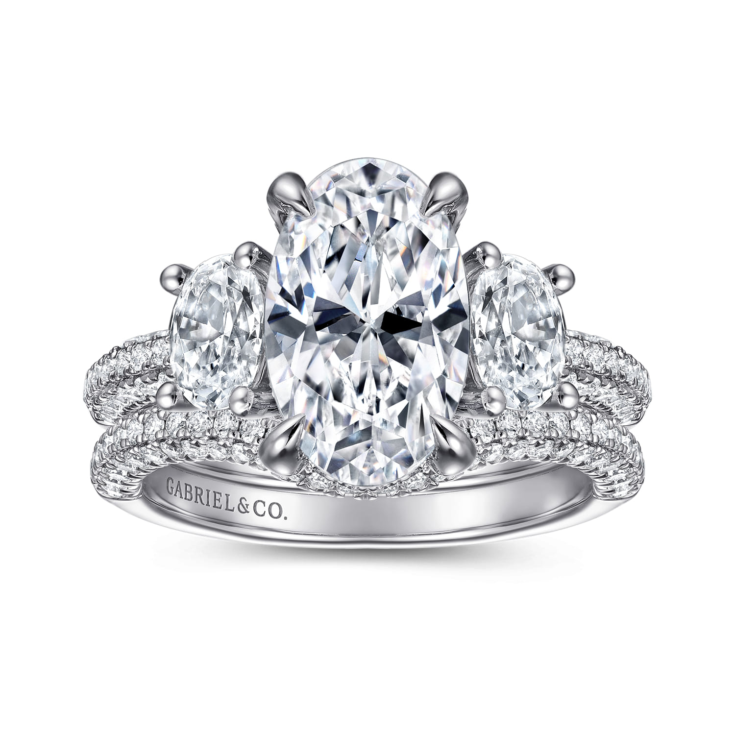 14K White Gold Diamond Matching Wedding Band - 0.43 ct - Shot 4