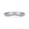 14K White Gold Diamond Matching Wedding Band - 0.19 ct