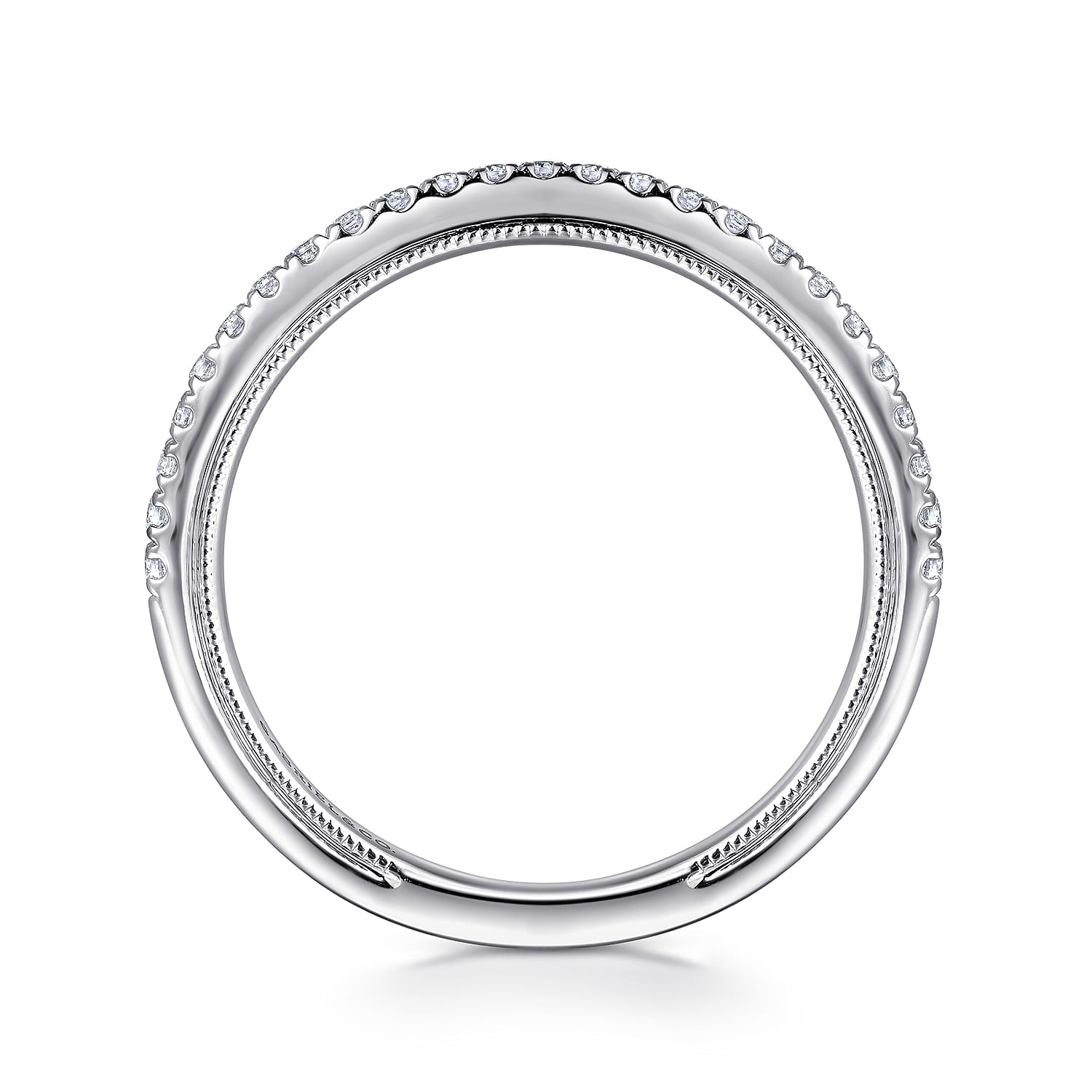 14K White Gold Diamond Matching Wedding Band - 0.19 ct - Shot 2
