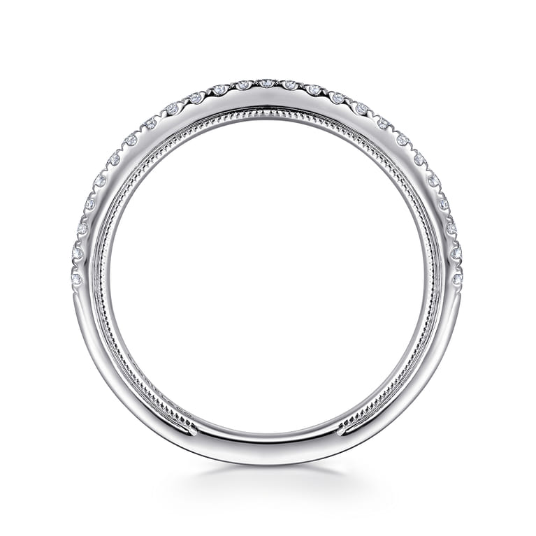 14K White Gold Diamond Matching Wedding Band - 0.19 ct - Shot 2