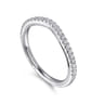 14K White Gold Diamond Matching Wedding Band - 0.19 ct
