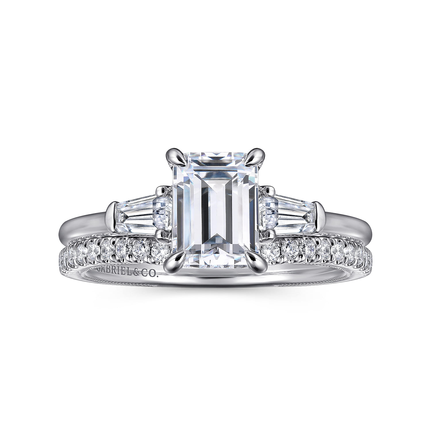 14K White Gold Diamond Matching Wedding Band - 0.19 ct - Shot 4