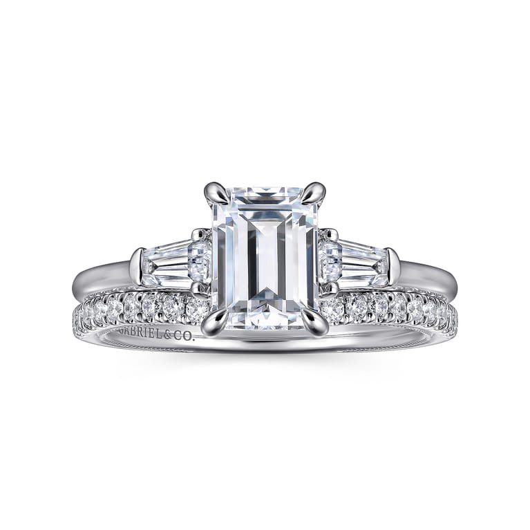 14K White Gold Diamond Matching Wedding Band - 0.19 ct - Shot 4