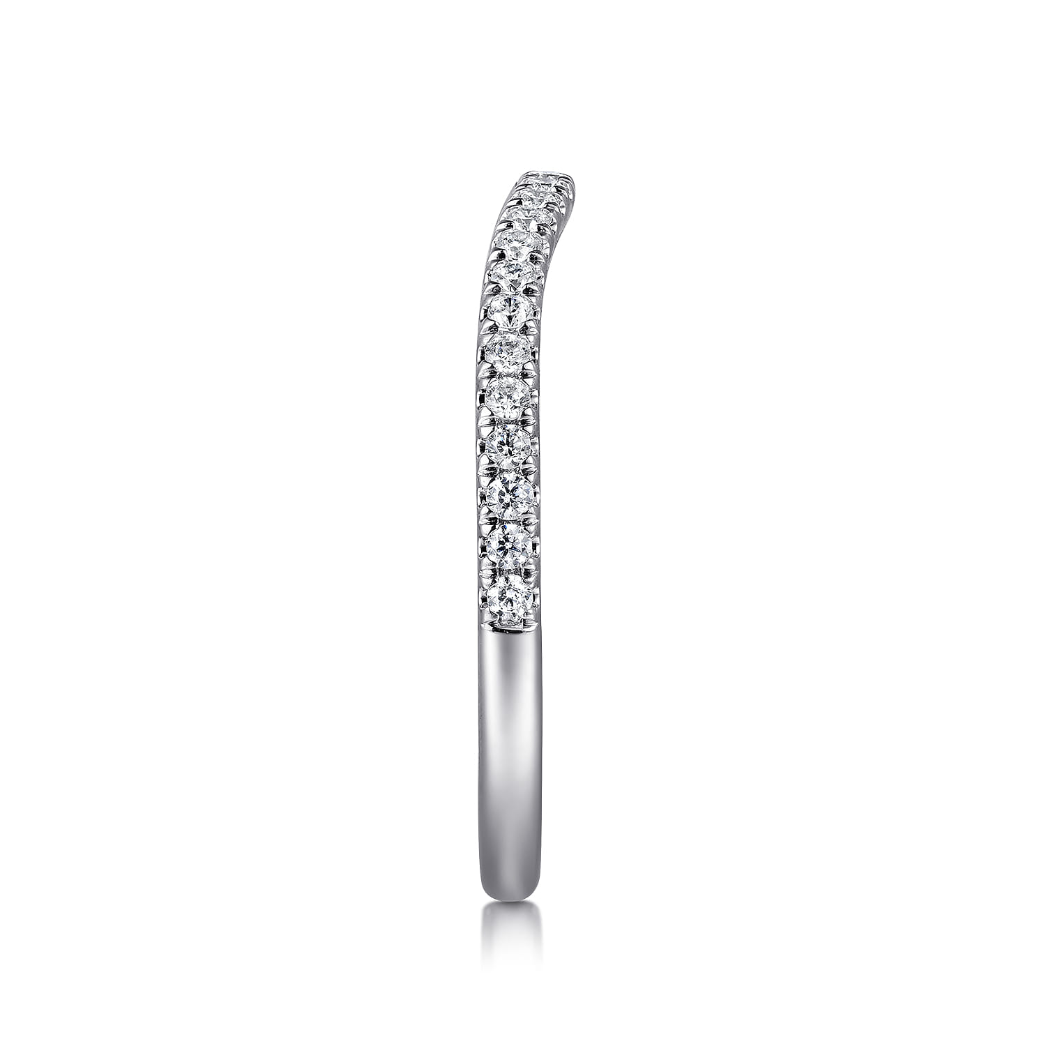 14K White Gold Diamond Matching Wedding Band - 0.19 ct - Shot 5