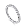 14K White Gold Diamond Matching Wedding Band - 0.19 ct