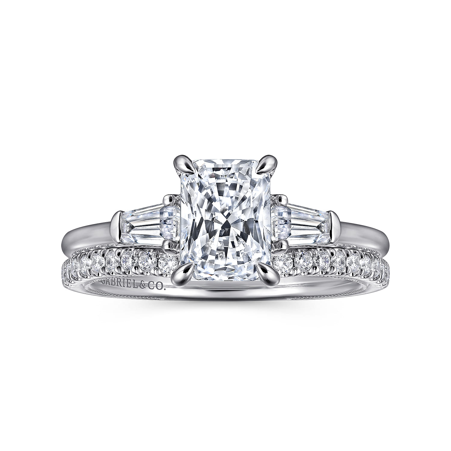 14K White Gold Diamond Matching Wedding Band - 0.19 ct - Shot 4