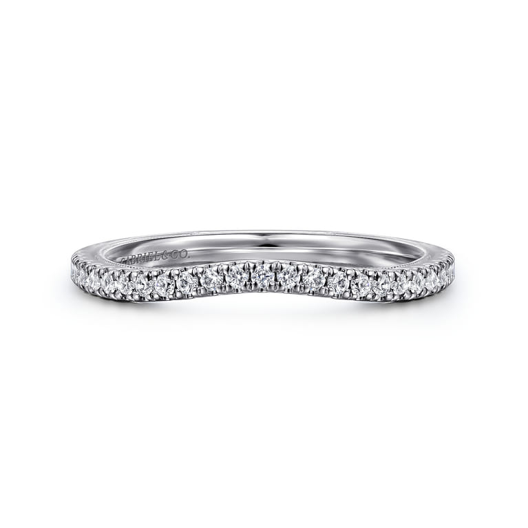 14K White Gold Diamond Matching Wedding Band - 0.17 ct - Shot 1