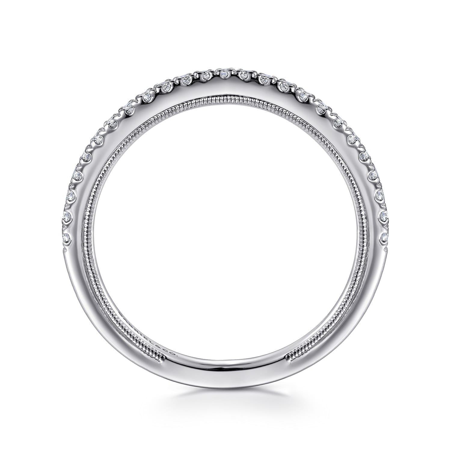 14K White Gold Diamond Matching Wedding Band - 0.17 ct - Shot 2