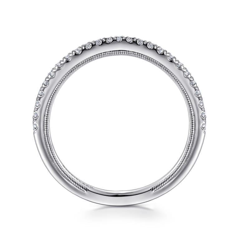14K White Gold Diamond Matching Wedding Band - 0.17 ct - Shot 2