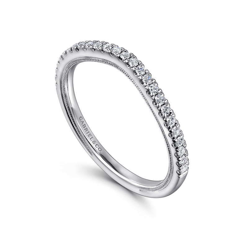 14K White Gold Diamond Matching Wedding Band - 0.17 ct - Shot 3