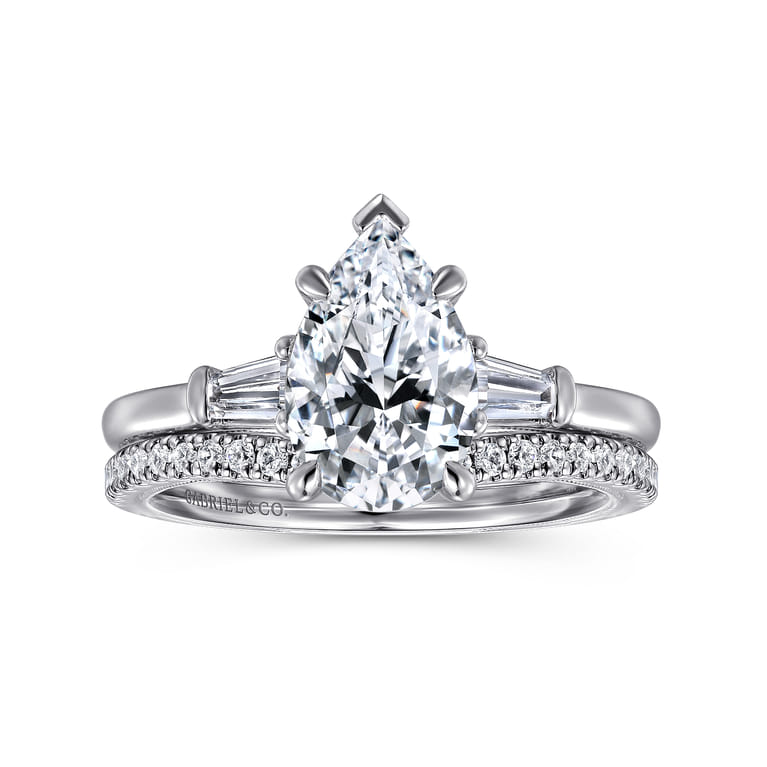 14K White Gold Diamond Matching Wedding Band - 0.17 ct - Shot 4