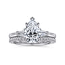 14K White Gold Diamond Matching Wedding Band - 0.17 ct