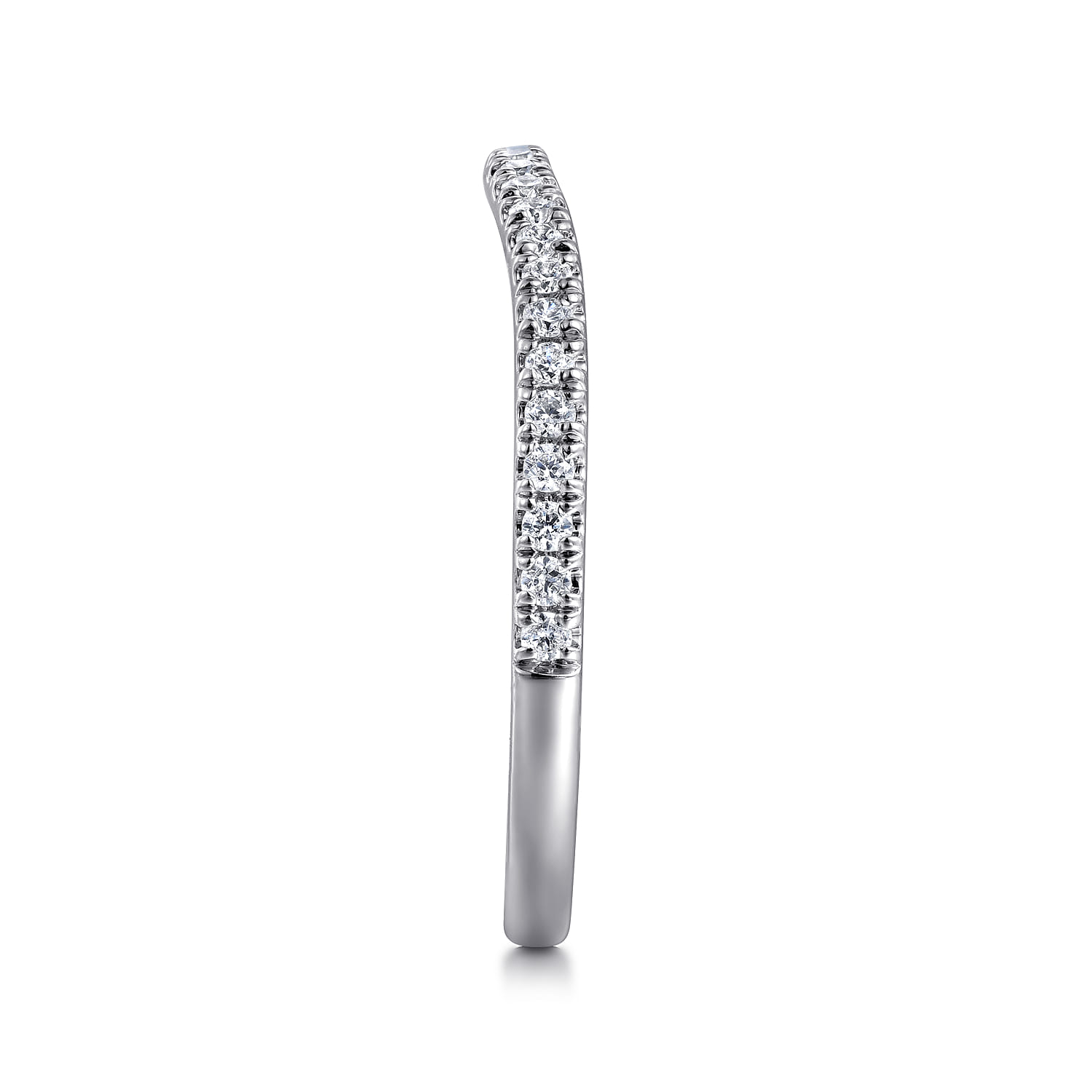 14K White Gold Diamond Matching Wedding Band - 0.17 ct - Shot 5