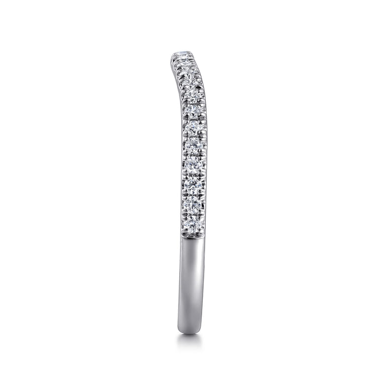 14K White Gold Diamond Matching Wedding Band - 0.17 ct - Shot 5