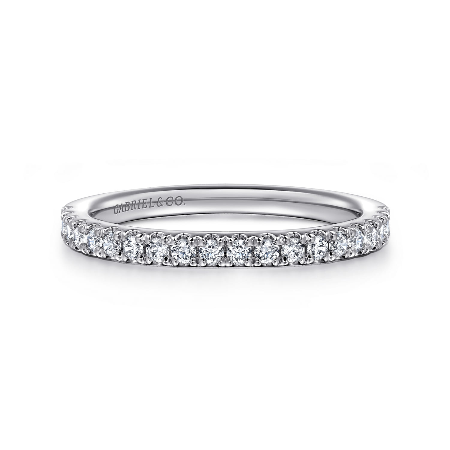 14K White Gold Diamond Matching Wedding Band - 0.3 ct - Shot 1