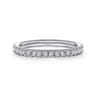 14K White Gold Diamond Matching Wedding Band - 0.3 ct