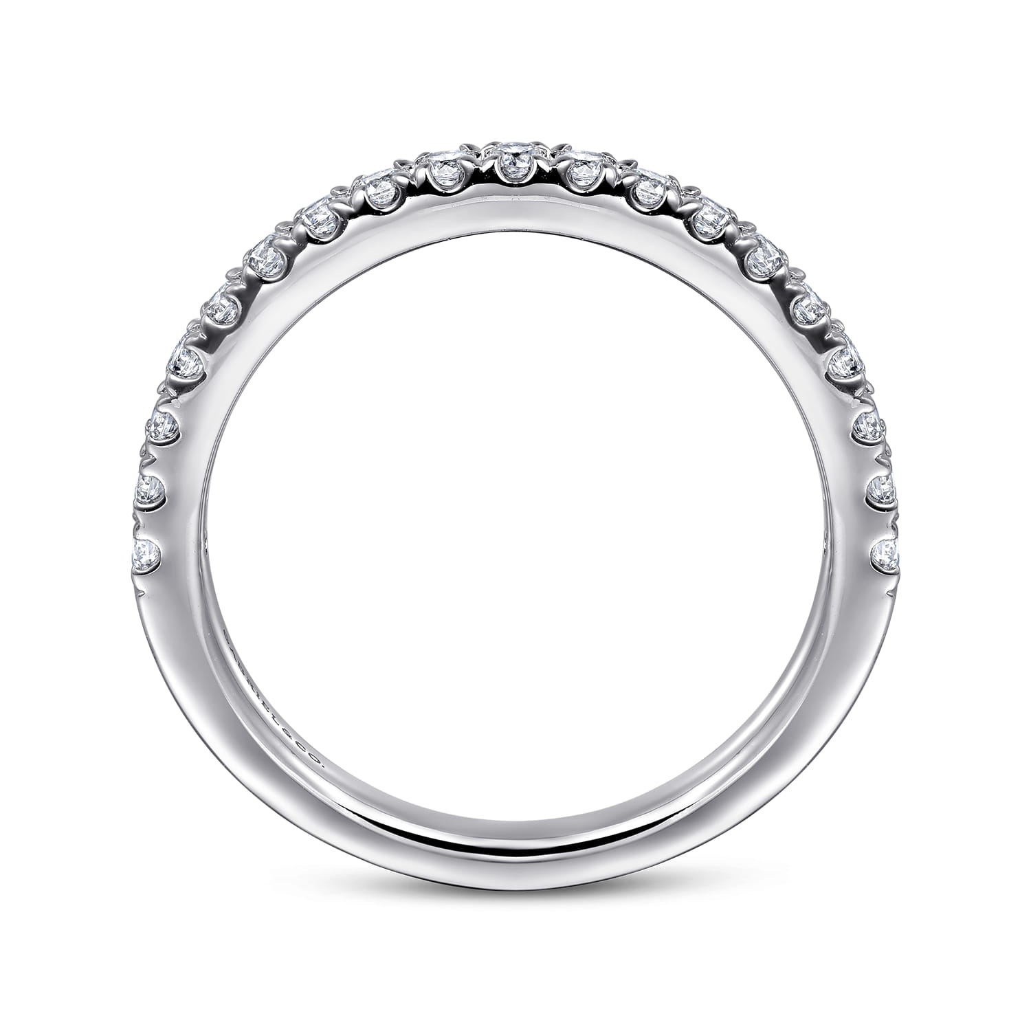 14K White Gold Diamond Matching Wedding Band - 0.3 ct - Shot 2