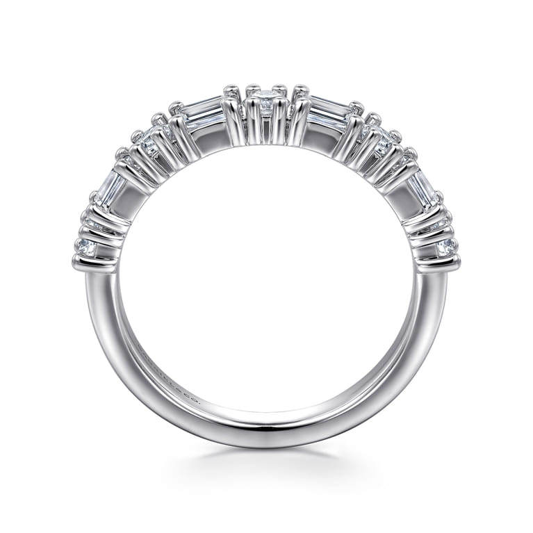 14K White Gold Diamond Matching Wedding Band - 1.13 ct - Shot 2