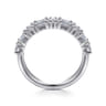 14K White Gold Diamond Matching Wedding Band - 1.13 ct