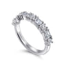 14K White Gold Diamond Matching Wedding Band - 1.13 ct