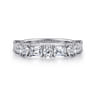 14K White Gold Diamond Matching Wedding Band - 1.55 ct
