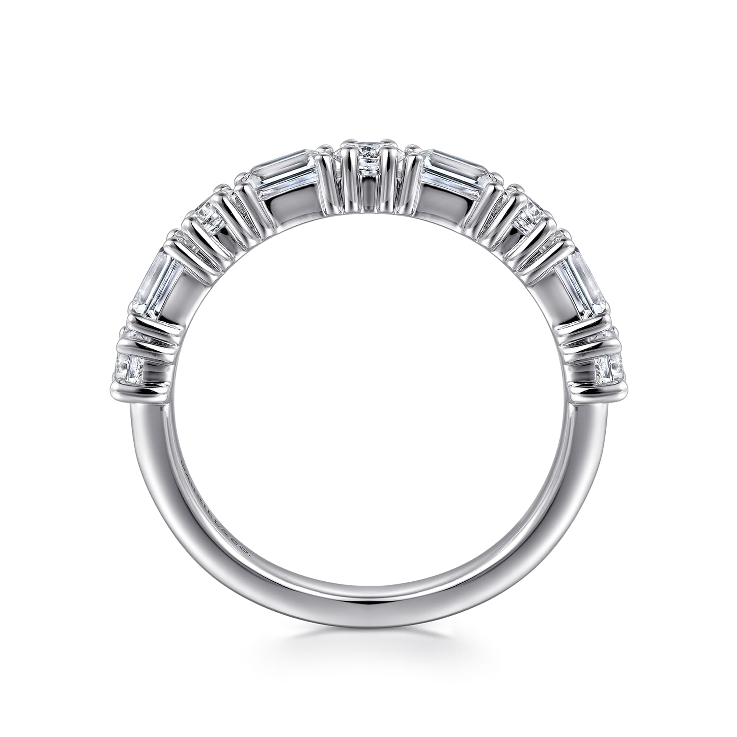 14K White Gold Diamond Matching Wedding Band - 1.55 ct - Shot 2