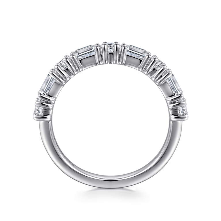 14K White Gold Diamond Matching Wedding Band - 1.55 ct - Shot 2