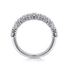 14K White Gold Diamond Matching Wedding Band - 1.55 ct