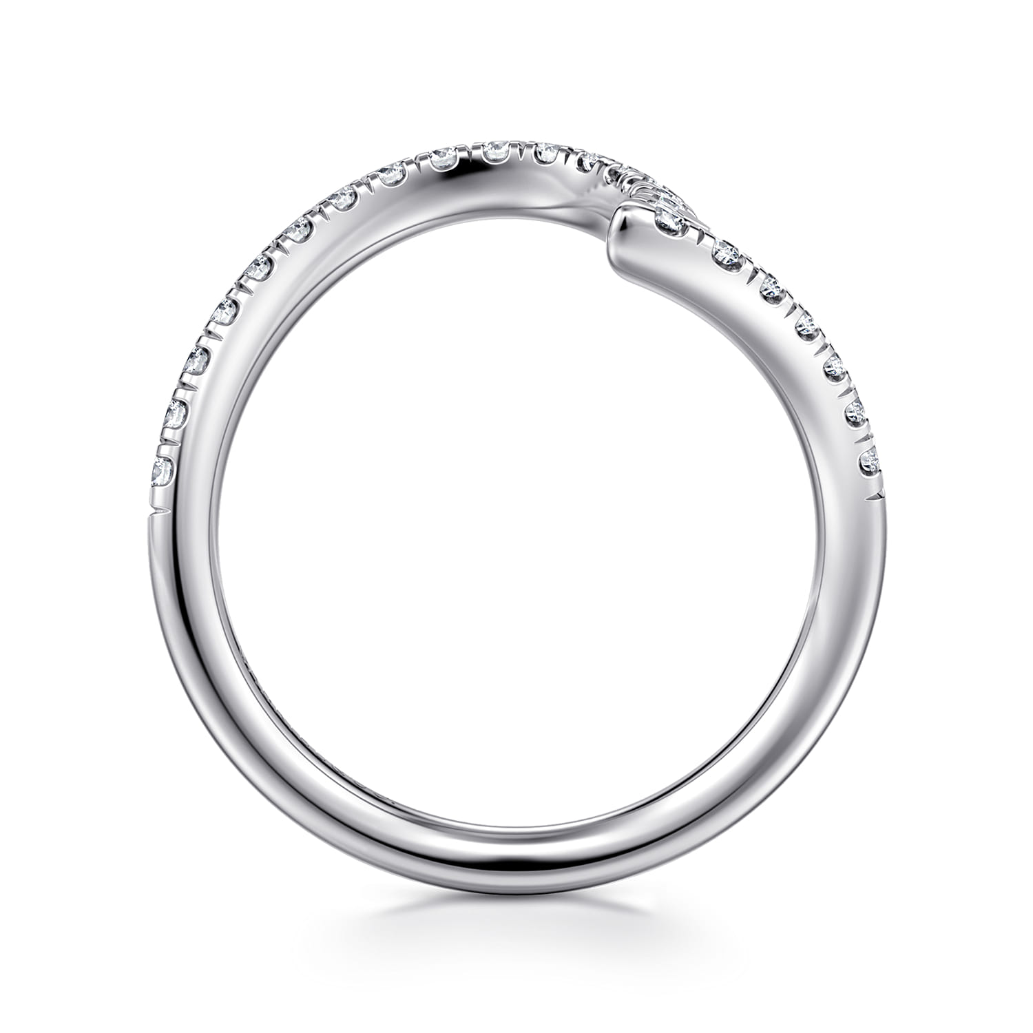 14K White Gold Diamond Matching Wedding Band - 0.3 ct - Shot 2