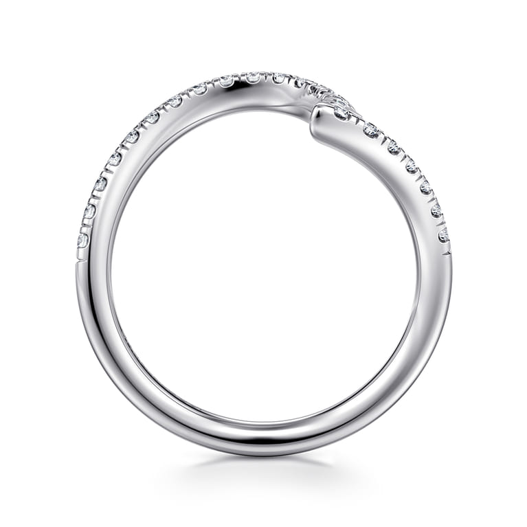 14K White Gold Diamond Matching Wedding Band - 0.3 ct - Shot 2