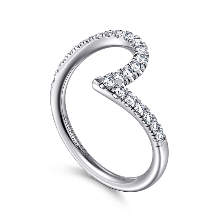 14K White Gold Diamond Matching Wedding Band - 0.3 ct - Shot 3