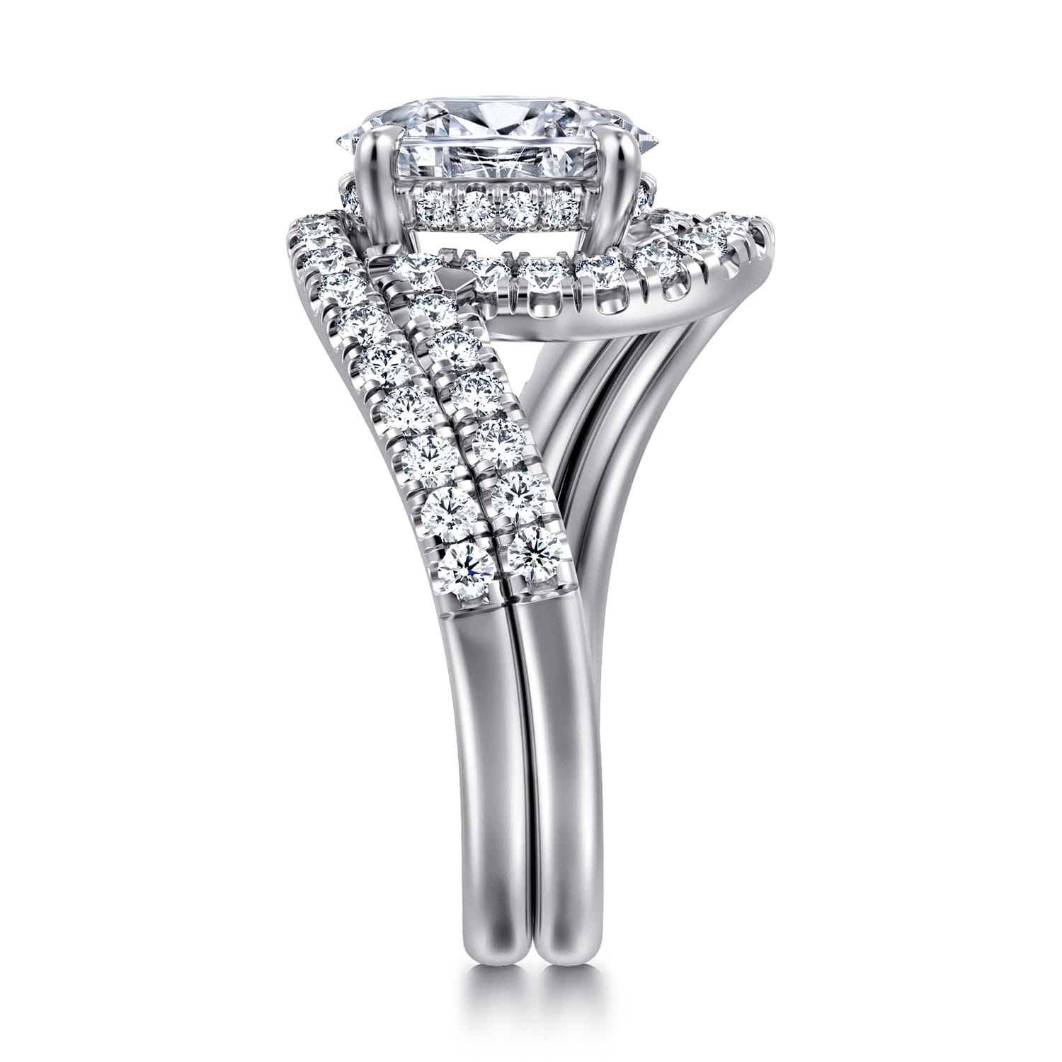 14K White Gold Diamond Matching Wedding Band - 0.3 ct - Shot 5