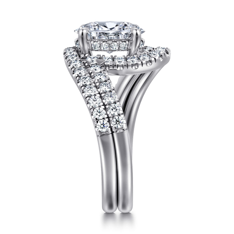 14K White Gold Diamond Matching Wedding Band - 0.3 ct - Shot 5