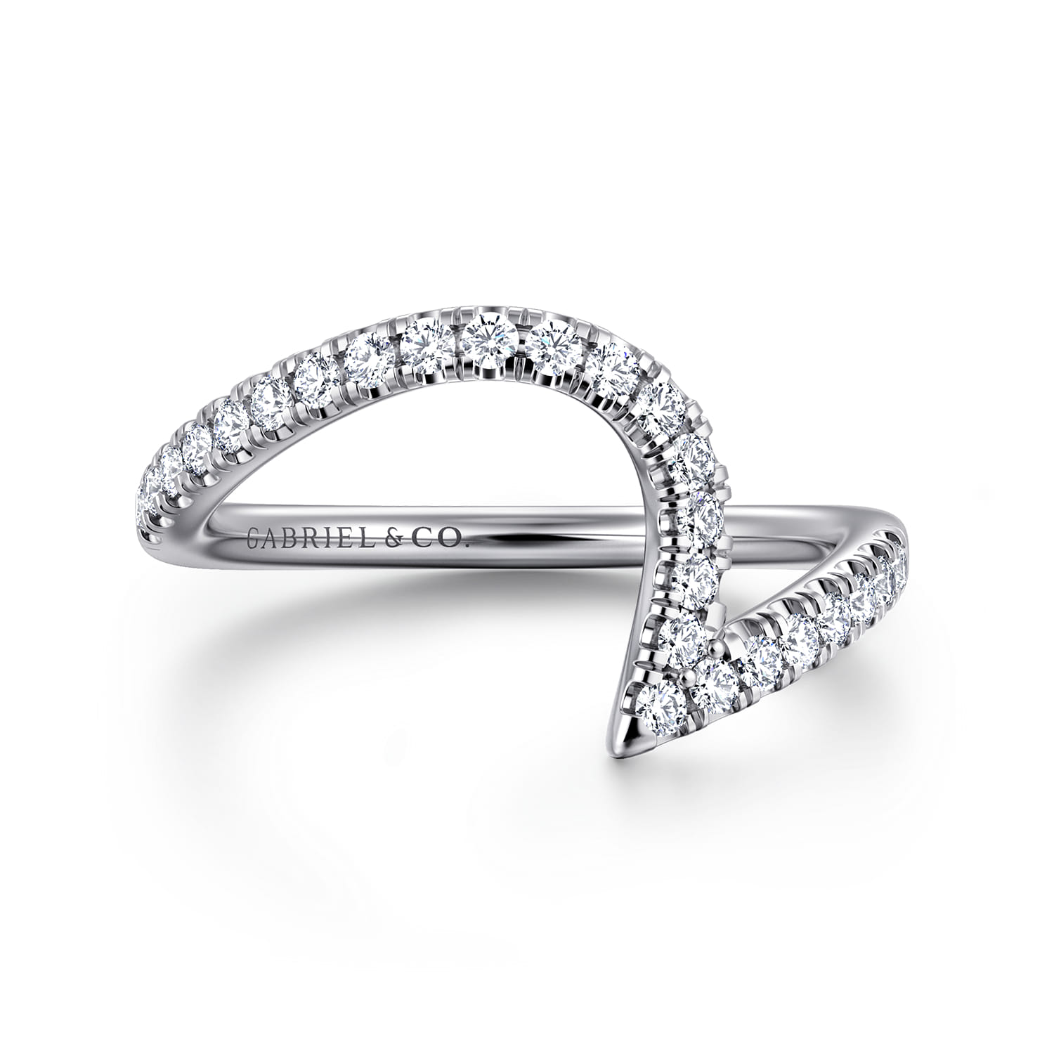 14K White Gold Diamond Matching Wedding Band - 0.3 ct - Shot 1