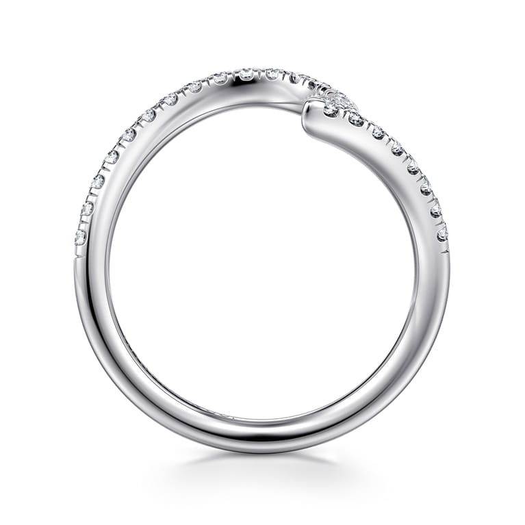 14K White Gold Diamond Matching Wedding Band - 0.3 ct - Shot 2