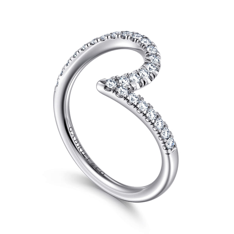 14K White Gold Diamond Matching Wedding Band - 0.3 ct - Shot 3
