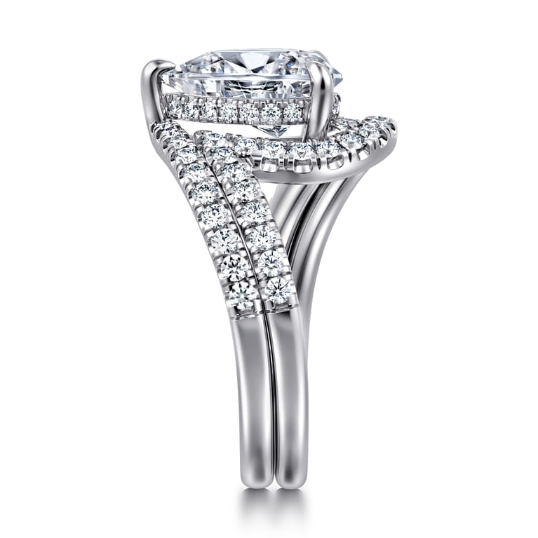 14K White Gold Diamond Matching Wedding Band - 0.3 ct - Shot 5