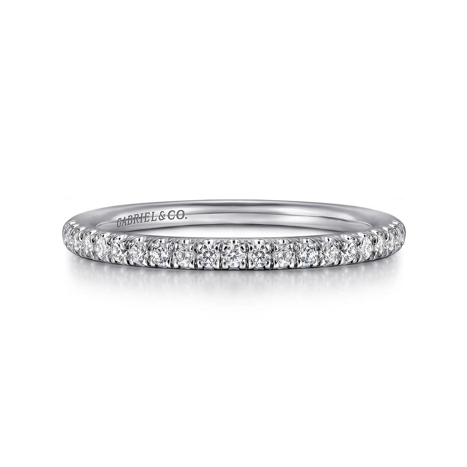 14K White Gold Diamond Matching Wedding Band - 0.23 ct - Shot 1