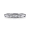 14K White Gold Diamond Matching Wedding Band - 0.23 ct