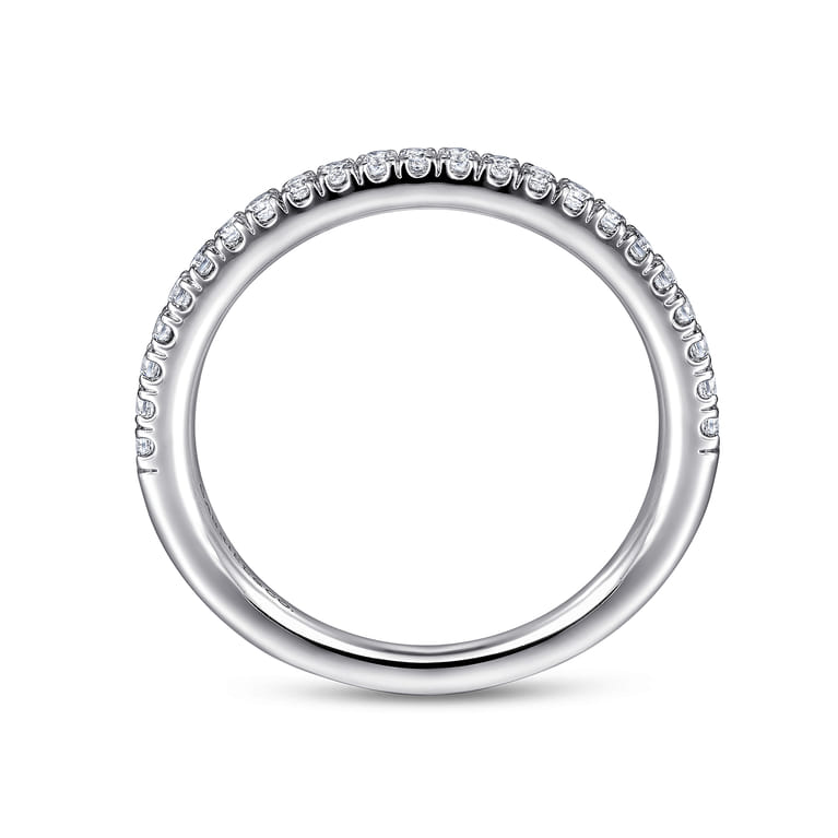 14K White Gold Diamond Matching Wedding Band - 0.23 ct - Shot 2