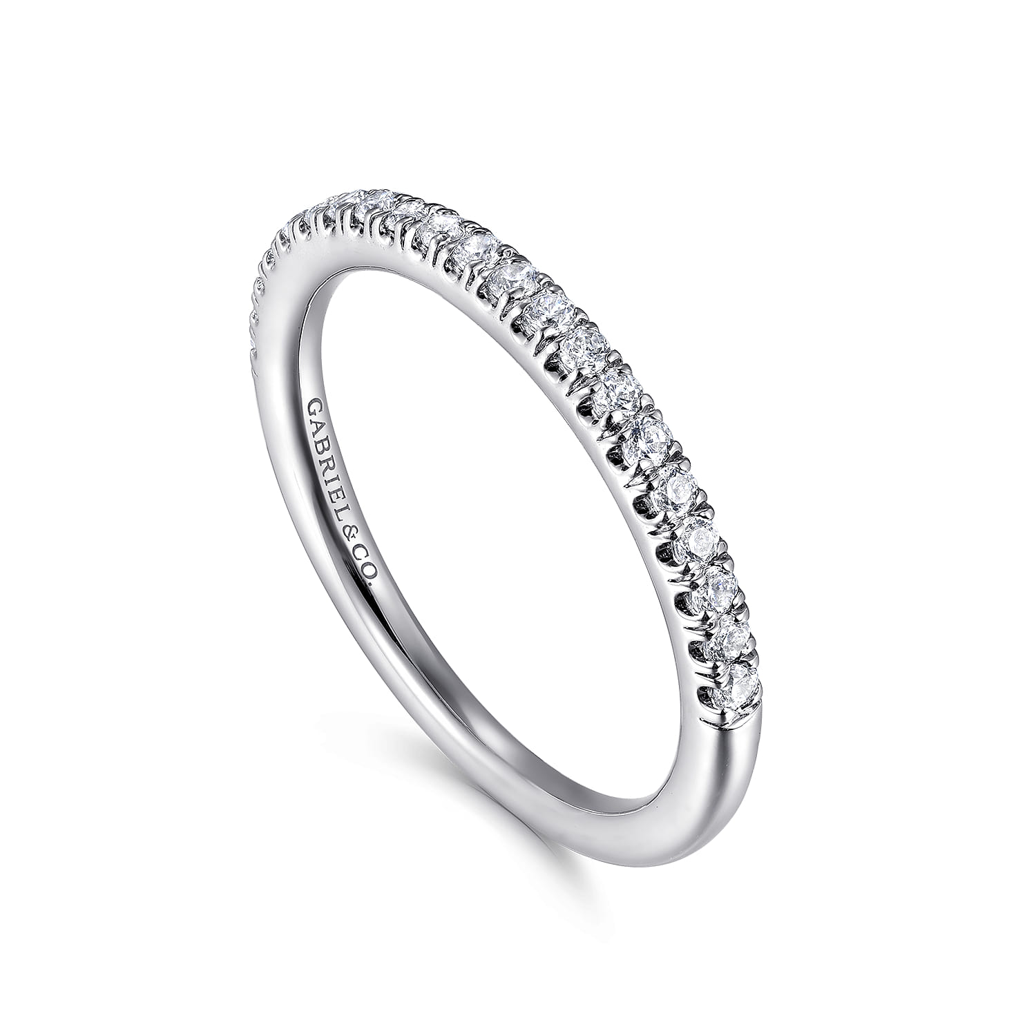 14K White Gold Diamond Matching Wedding Band - 0.23 ct - Shot 3