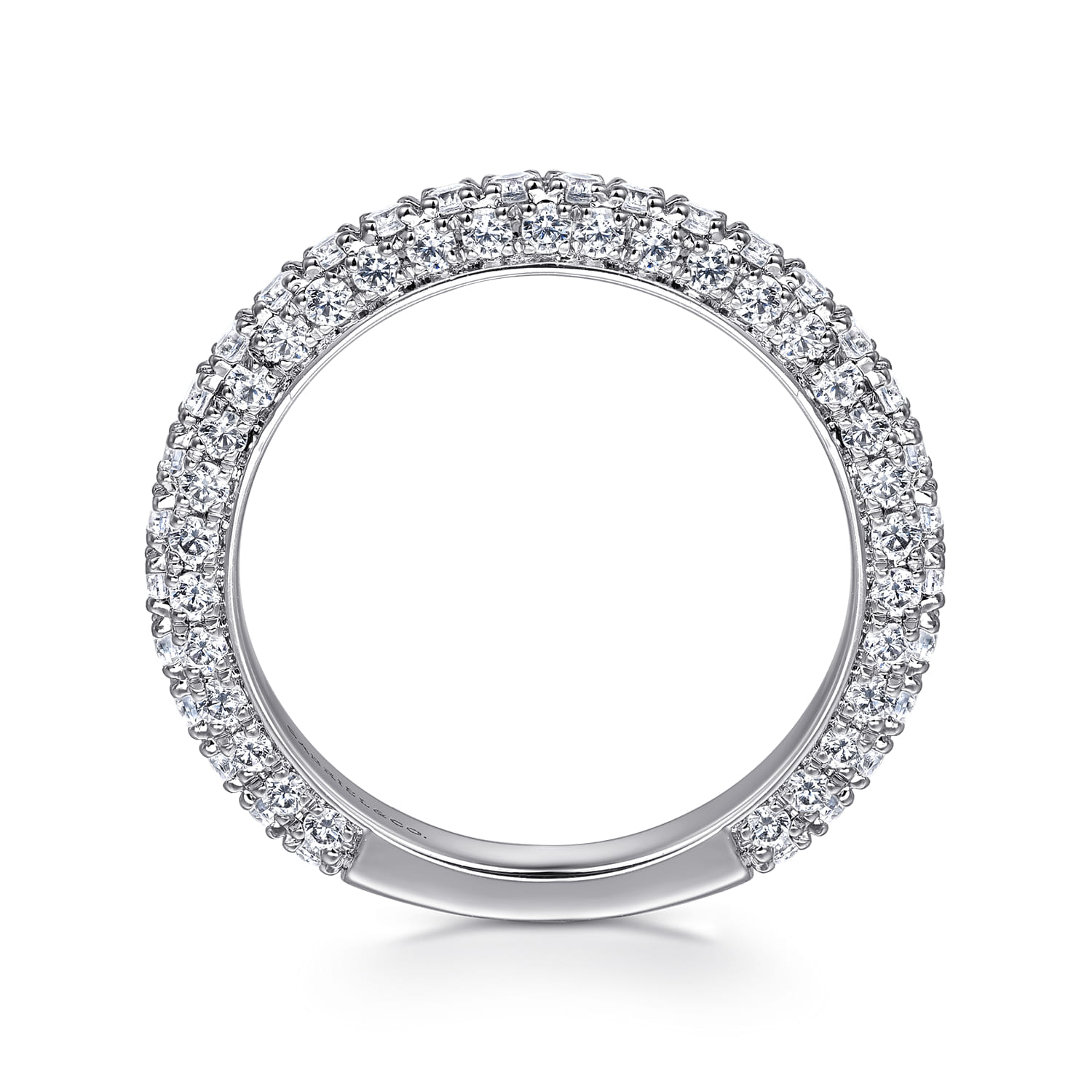 14K White Gold Diamond Matching Wedding Band - 1.21 ct - Shot 2