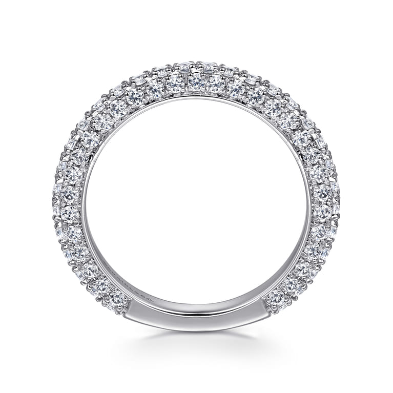 14K White Gold Diamond Matching Wedding Band - 1.21 ct - Shot 2