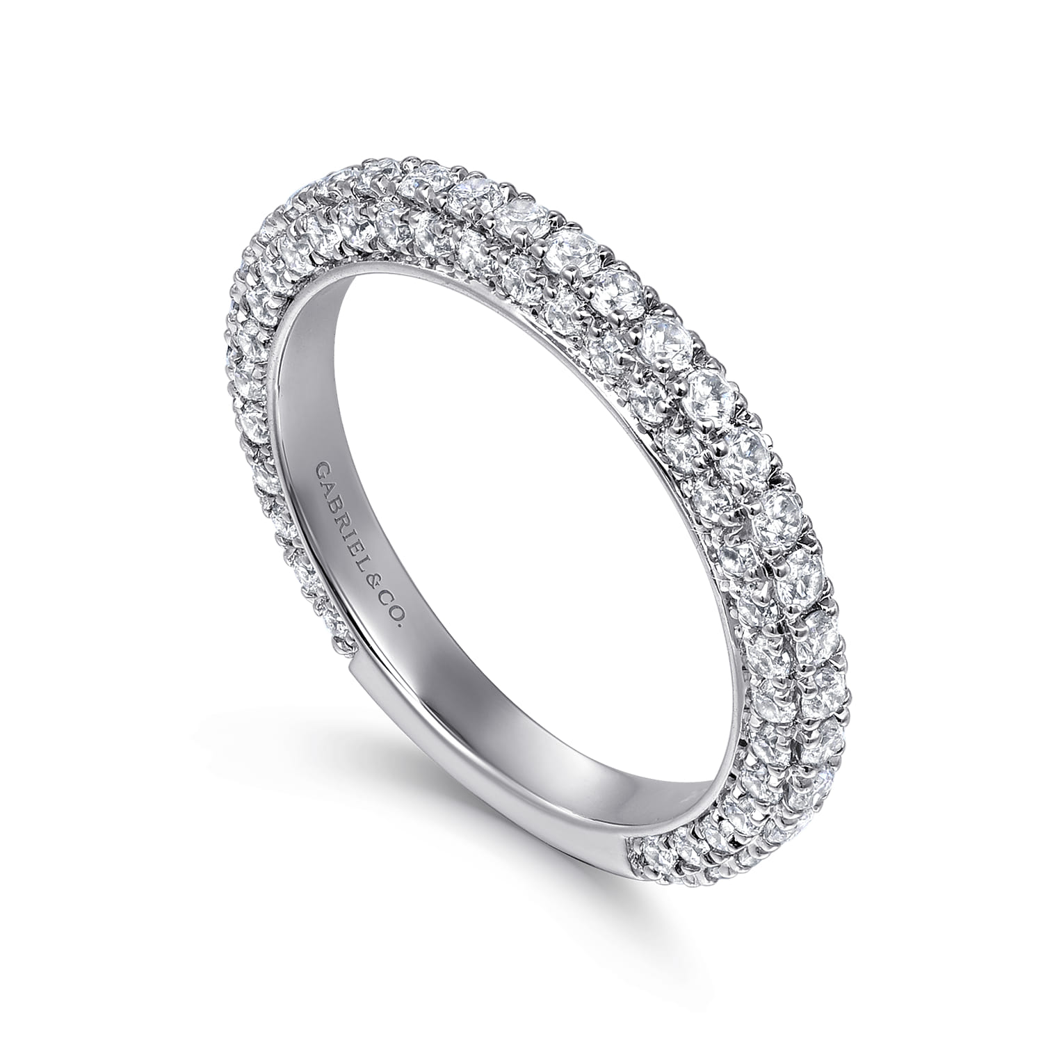 14K White Gold Diamond Matching Wedding Band - 1.21 ct - Shot 3