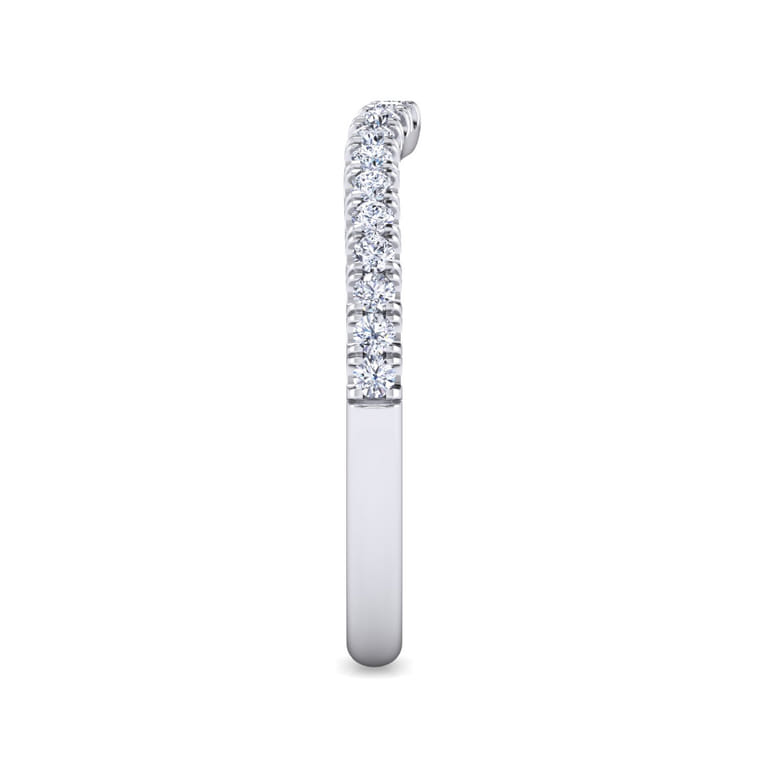 14K White Gold Diamond Matching Wedding Band - 0.25 ct - Shot 4