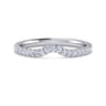 14K White Gold Diamond Matching Wedding Band - 0.25 ct