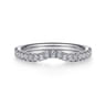 14K White Gold Diamond Matching Wedding Band - 0.25 ct