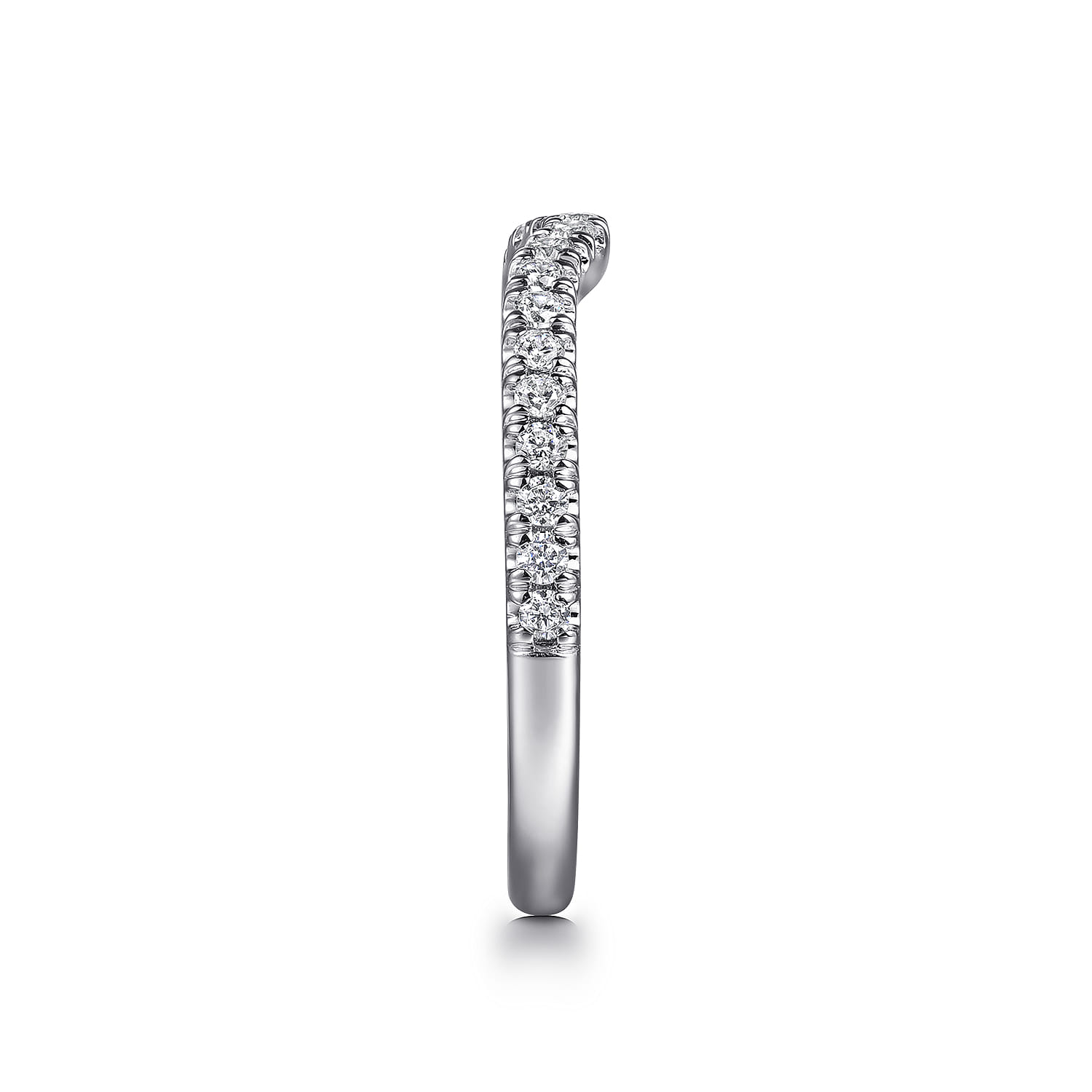 14K White Gold Diamond Matching Wedding Band - 0.25 ct - Shot 5