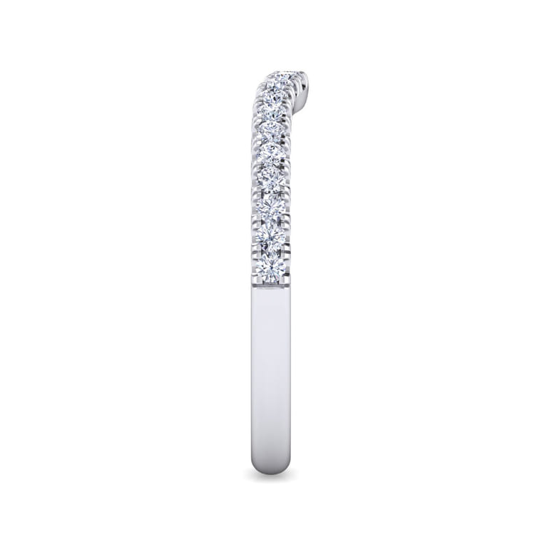 14K White Gold Diamond Matching Wedding Band - 0.25 ct - Shot 4